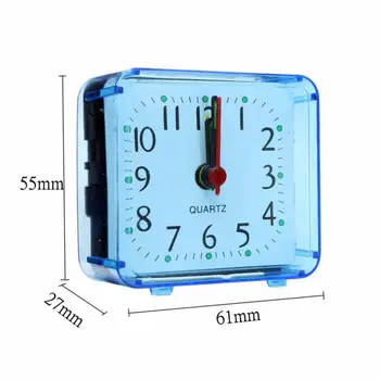 Çalar saat Elektronik Kare Kristal Numarası Çan Masa Masa Dijital Kuvars Saat Ev Dekorasyon Retro Mini Taşınabilir Adapdesk 5