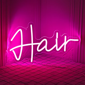 Saç Neon Burcu led ışık Süper Güzellik Salonu Lamba Asılı Akrilik Gece Lambası sokak Odası Ev Kuaför Kişilik Duvar Dekor