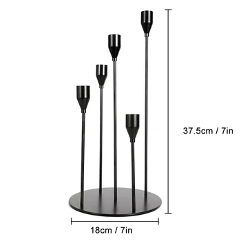 5 Kafaları Şamdanlar Avrupa Metal düğün için mumluk Şamdanlar Çiçek Standı Tutucu Şamdan Merkezi masa süsü 0