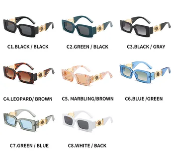 Sıcak Kare Çerçeve Güneş Kadınlar 2022 Lüks Marka Tasarımcısı Retro Degrade güneş gözlüğü Erkekler Siyah Gözlük Shades Kadınlar için 0