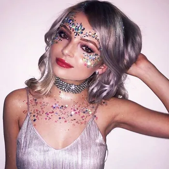 Geçici Rhinestone Glitter Dövme Çıkartma DIY Taşlar Festivali Parti Makyaj Vücut Mücevherleri Flaş Yüz Taklidi Güzellik MakeupTools