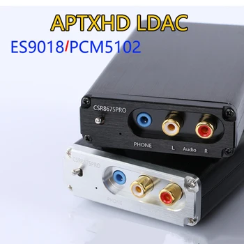 Lusya PCM5102A ES9018 DAC Çözme CSR8675 Bluetooth 5.0 Kablosuz Alıcı APTX HD/LDAC 3.5 mm RCA Çıkışı 24bıt Anten İle 1