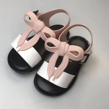 2019 Yeni Yaz Melissa Jöle Tarzı mini ayakkabı Kız kaymaz Çocuklar Plaj Sandalet Toddler ayakkabı Yumuşak Sandalet