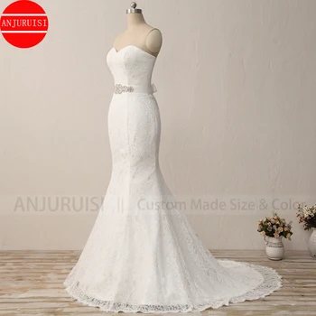 Zarif Beyaz Dantel Mermaid düğün elbisesi 2022 Vintage Ucuz Robe De Mariee Kanatlı Longue Basit Trouwjurk Sukienka Na Wesele