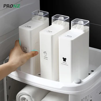 1-4 adet 1000ml çamaşır deterjanı Alt Şişeler Büyük Kapasiteli Yumuşatıcı depolama şişesi Yeniden Doldurulabilir Tuvalet Organizatör Şişe