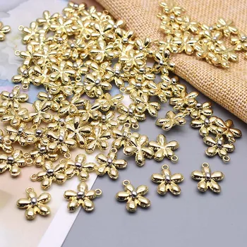 Yüksek kaliteli 10 adet Altın Renk Çiçek Metal Alaşım Sevimli Papatya Çiçek Charms Kolye Takı Yapımı İçin DIY Kolye Bilezik