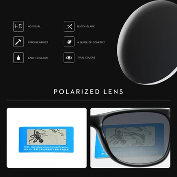 ZHM MARKA tasarım Klasik Polarize Balıkçılık Güneş Gözlüğü Erkek Kadın Sürüş Kare çerçeve güneş gözlüğü Erkek Gözlüğü UV400 Oculos De Sol 5