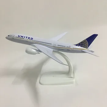 JASON TUTU 20cm Uçak Modeli Uçak Modeli Hava Birleşik Boeing 787 Uçak Modeli 1: 300 Diecast Metal Uçaklar Uçaklar Oyuncaklar Aeropl