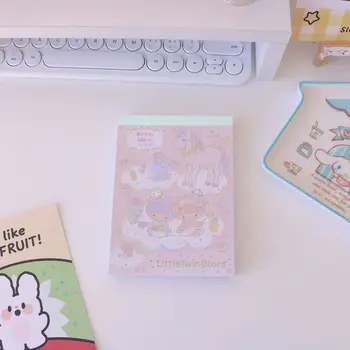 Kawaii Cinnamoroll Kuromi Benim Melodi Boyama Yapışkan not defteri Anime Sanrioed kızın Kalp Mesaj Dizüstü Dahil Çıkartmalar