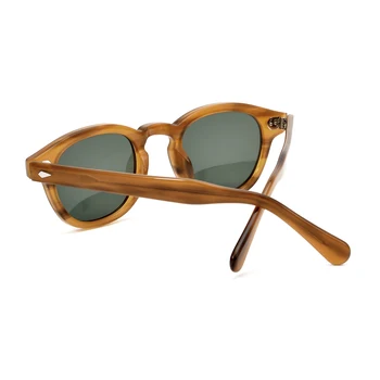 Korsan Kaptan Johnny Depp Lemtosh Gözlük Asetat Vintage Oval Güneş Gözlüğü Polarize UV400 Erkek Kadın Retro Sürüş güneş gözlüğü 2