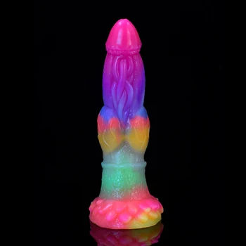 FAAK Yeni Ejderha Yapay Penis Vantuz Düğüm Küçük Köpek Penis Yeni Başlayanlar İçin Vajina Teşvik Silikon Anal Seks Oyuncak Fetiş Ürünleri 2