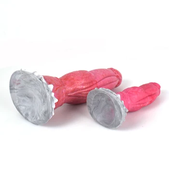 FAAK Yeni Ejderha Yapay Penis Vantuz Düğüm Küçük Köpek Penis Yeni Başlayanlar İçin Vajina Teşvik Silikon Anal Seks Oyuncak Fetiş Ürünleri 4