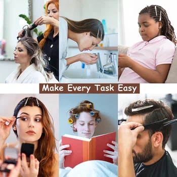 100 Adet Ördek Gagası Saç Klipleri 3.5 İnç Paslanmaz Çelik Metal Timsah Kıvırmak Klipleri Salon Kadınlar için Şekillendirici Kesit DIY Aksesuarları
