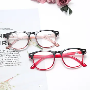 Okuma gözlüğü Rahat Yuvarlak Çerçeve Presbiyopi Gözlük Erkekler ve Kadınlar için Yüksek Çözünürlüklü Uygun Tam Çerçeve Moda