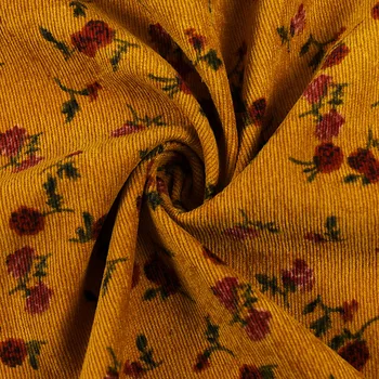 100 * 150CM Kadife kumaş küçük çiçek Polyester baskı kumaş moda kadın elbise DIY giyim el yapımı Dikiş kapitone Bagaj 2