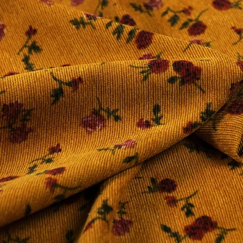 100 * 150CM Kadife kumaş küçük çiçek Polyester baskı kumaş moda kadın elbise DIY giyim el yapımı Dikiş kapitone Bagaj 3