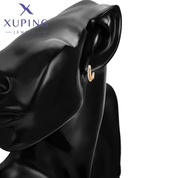 Xuping Takı Yeni Moda Stil Altın Renk Hoop Küpe Kadınlar Hediye için S00144441