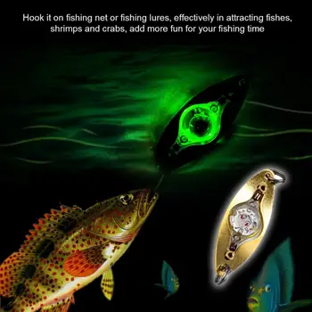 60 % HOTUnderwater balıkçı ışığı mini parlak alaşım bakır LED dönebilen balıkçılık kalamar flaş yem balıkçılık için