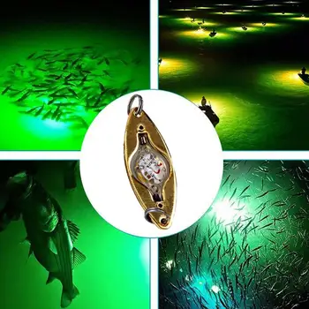 60 % HOTUnderwater balıkçı ışığı mini parlak alaşım bakır LED dönebilen balıkçılık kalamar flaş yem balıkçılık için 2