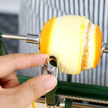 Çok fonksiyonlu Döner Elma Meyve Soyucu Meyve Dilimleme Makinesi Paslanmaz Çelik Sebze Kesme Dilimleme Spiral Portakal Kabuğu Araçları 3