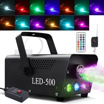 500W Disko Duman Makinesi LED Kablosuz Uzaktan dj ışığı Mikser Parti Şehir Sis Duman Araba Sahne Düğün Gösterisi Püskürtücü Mini Sisleyici