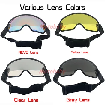 Motobaby Yeni Motosiklet Tam Kask Gözlük Kabarcık Visor Lens İçin SHOEI EX Sıfır RYMİC Moğol Dokuzuncu Vb Retro Kask Gözlük