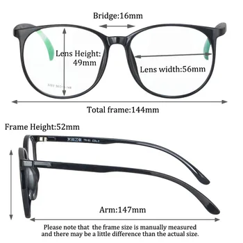 Kadın gözlük şeffaf vintage gözlük miyopi diyoptri gözlük çerçeveleri erkekler orijinal tr90 okuma gözlüğü muitifocal 3263 1