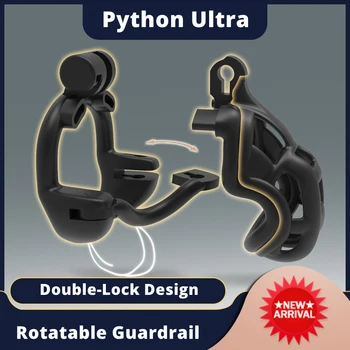2022 YENİ Python Ultra 3D Baskılı Cock Cage Çift Kilit Dönebilen Korkuluk İffet DeviceMamba Penis Halkası Cobra Yetişkin Seks Oyuncakları 3