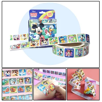 200 Adet anime Çıkartmalar Karikatür Disney Çıkarılabilir Dondurulmuş Mickey Sofya Prenses Sticker Çocuk Kız Çocuk Öğretmen Ödül Oyuncaklar Hediye 1
