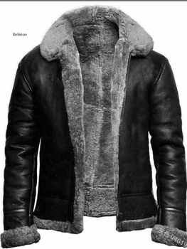 Sonbahar / Kış 2022 moda erkek taklit kürk kürk entegre uzun kollu ceket ceket biker ceket erkekler 2