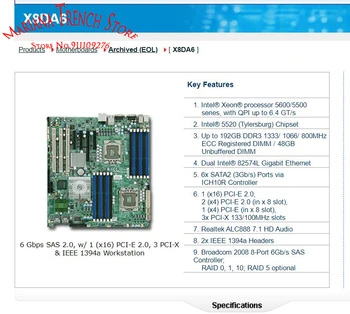 X8DA6 Supermicro Anakart Xeon İşlemci 5600/5500