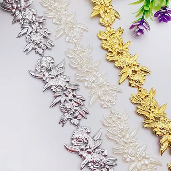 1YD 30mm İmitasyon İnci Dantel El Yapımı DIY Yazılım Malzemesi Düğün Noel Süsler Aksesuarları Çeşitli Çiçek Şekilleri