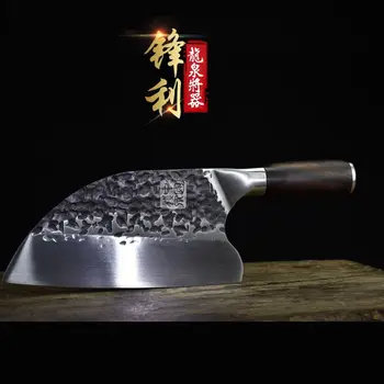 El dövme Mutfak Bıçağı 8 Inç Kasap Dilimleme Cleaver Chopper Bıçaklar Sebze Et Kümes Araçları Çin Messer Yarma Kni