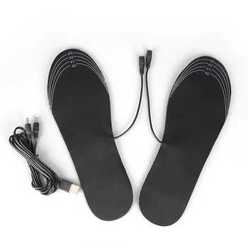1 Çift Şarj Edilebilir elektrik pili İsıtıcı Ayakkabı İsıtıcı Kış Sıcak Tutmak Elektrikli Termal Astarı USB Isıtmalı Tabanlık 2