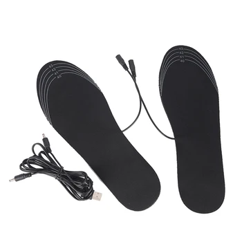 1 Çift Şarj Edilebilir elektrik pili İsıtıcı Ayakkabı İsıtıcı Kış Sıcak Tutmak Elektrikli Termal Astarı USB Isıtmalı Tabanlık 5