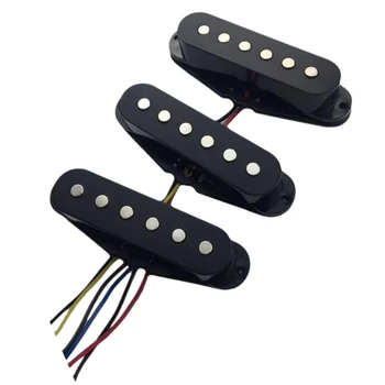1 Takım Tek Bobin Pickup Boyun/Orta/Köprü Manyetikler Siyah Elektro Gitar Parçaları için