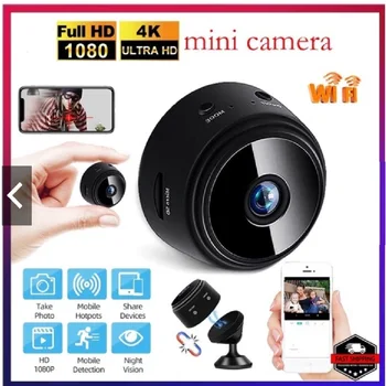 Mini A9 Cemera 1080 P Yüksek Çözünürlüklü WİFİ CCTV IP Gece Görüş Ses Video Güvenlik Kablosuz Güvenlik Kameraları ile Gece görüş 3
