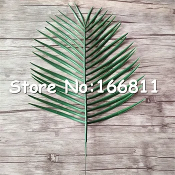 20 adet Yapay Tek Yaprak Simülasyon Bitkiler Plastik Palmiye Ağacı Yaprak Yeşillik Çiçek Aranjmanı için Aksesuar Parçası