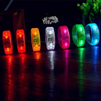 Ses Kontrolü Yanıp Sönen Led Bilezik Light Up Bileklik Bileklik Parti Bar parıltılı ışıltı Sopa Doğum Günü Düğün Festivali Noel