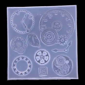Karikatür Dişliler DIY Kristal Epoksi Kalıpları Sabun Yapımı modülü silikon Süslemeleri Kalıp El Sanatları Sabun Mum Süsler Kalıp Yaratıcı