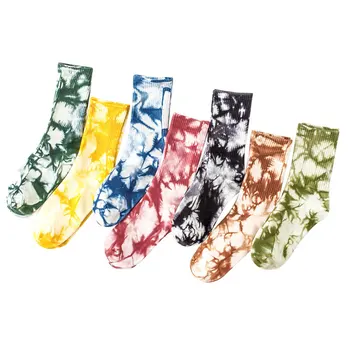 Kravat boya Çorap Sokak Ins Trend Çorap Yeni Degrade Renk Erkekler ve Kadınlar Rahat spor çorapları Nefes Ter Çorap Komik Hediyeler