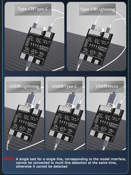 Veri Hattı Testi PCB kartı MEKANİK DT3 USB kablosu Kontrol Test Cihazı iPhone Android için USB C Tipi Güç Anormal Hızlı Algılama Aracı 1