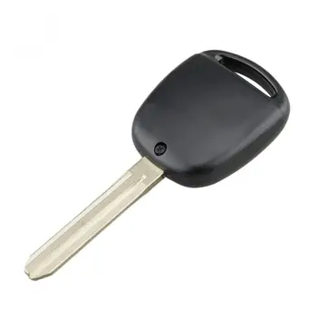 2 Düğmeler TOY43 Bıçak Araba Uzaktan Anahtar Kabuk Kauçuk düğme pedi için Fit Toyota Yaris / Prado / Tarago / Camry / Corolla 5