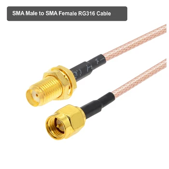 RG316 Kablo SMA Erkek SMA Erkek / Dişi RF Adaptörü Pigtail 50 Ohm WIFI yönlendirici Anten Uzatma Kablosu Jumper RF Koaksiyel Kablo 5