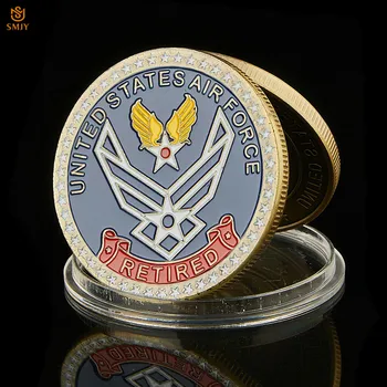 ABD Emekli Hava Kuvvetleri Her Şeyden Önce Bütünlük Hizmeti Mükemmel Onur Bronz El kazınmış Koleksiyon Mücadelesi Coin 2