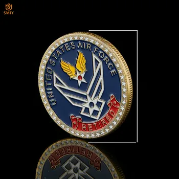 ABD Emekli Hava Kuvvetleri Her Şeyden Önce Bütünlük Hizmeti Mükemmel Onur Bronz El kazınmış Koleksiyon Mücadelesi Coin 3