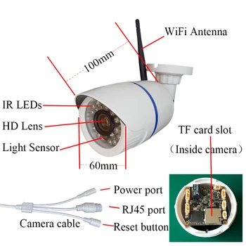 1080P 5MP IP Kamera Açık WiFi ev güvenlik kamerası Kablosuz Gözetim Wi Fi Mermi Su Geçirmez IP Video HD Kamera CamHi Kamera 5