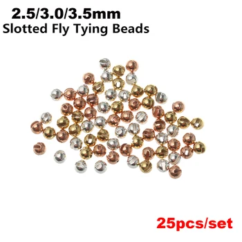 25 adet Oluklu Tungsten Boncuk 2.5 mm/3.0 mm / 3.5 mm Fly Bağlama Boncuk Tungsten Alaşım Uzun Döküm Assistor Yapay Sinekler Lures 2021Hot