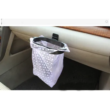 Mini Geri Dönüşüm Çöp Ofis Masası Küçük çöp torbaları çöp tenekesi Çanta Tek Kullanımlık Çanta Araba Banyo Mutfak Dolap Altında 2