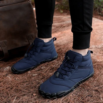 1 Pairs Unisex Yüksek top Yalınayak Ayakkabı Kış Erkek Kadın Yastıklı ve Su Geçirmez koşu ayakkabıları Kaymaz Nefes Açık Yürüyüş için